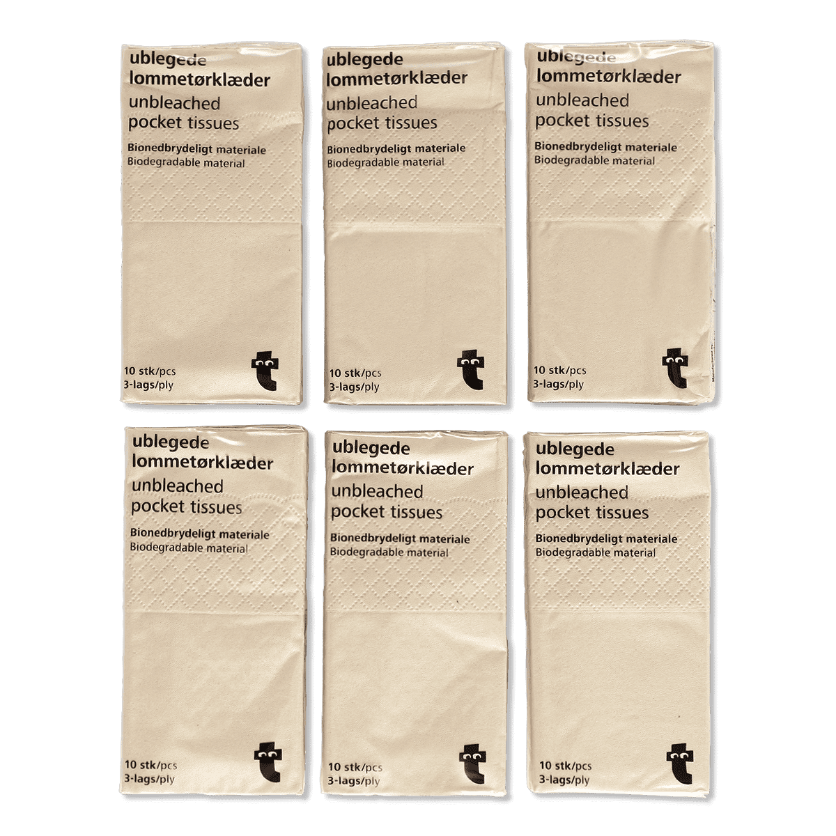 Ublegede papirservietter