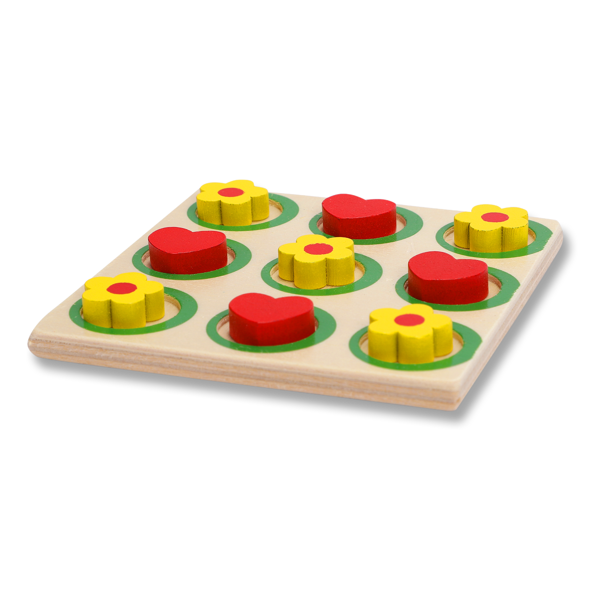 Kryds og bolle med hjerter/blomster